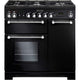 90cm Dual Fuel Range Cooker with Gas Hob & Electric Ovens – Black