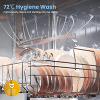 COMFEE' Freestanding Dishwasher CDWPF1201PB-UK 60cm Width, Full Size Dishwasher with 12 place settings