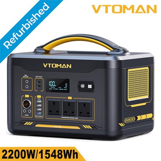VTOMAN JUMP2200 Portable Power Station 2200W/1548Wh Solar Power Generator Trip