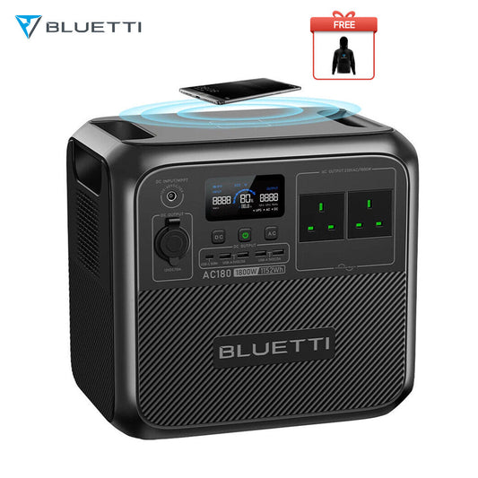 BLUETTI AC180 1152Wh 1800W Portable Power Station Solar Generator Home/ Outdoor